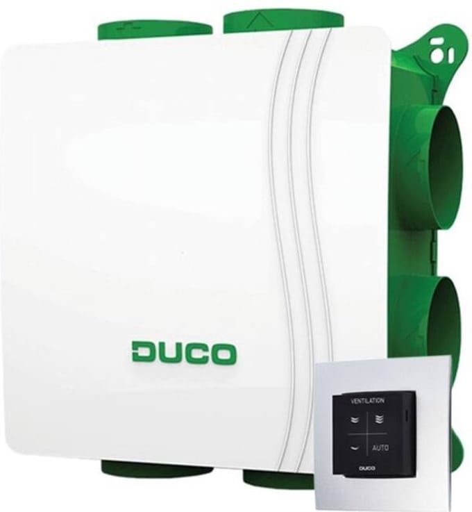 DucoBox Silent Connect 400 mÂ³/h + RFT bediening - randaarde stekker