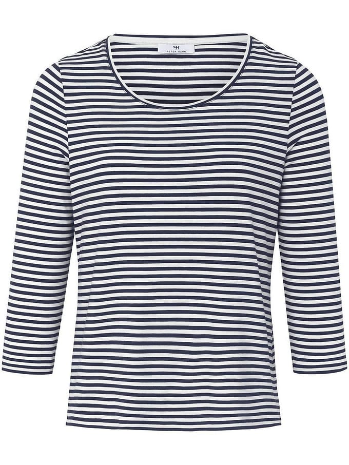 Shirt ronde hals en 3/4-mouwen Van Peter Hahn blauw