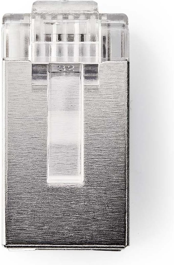 Nedis RJ45-Connector - Male - Solid STP CAT6 - Recht - Verguld - 10 Stuks - Polycarbonate - Transparant - Doos