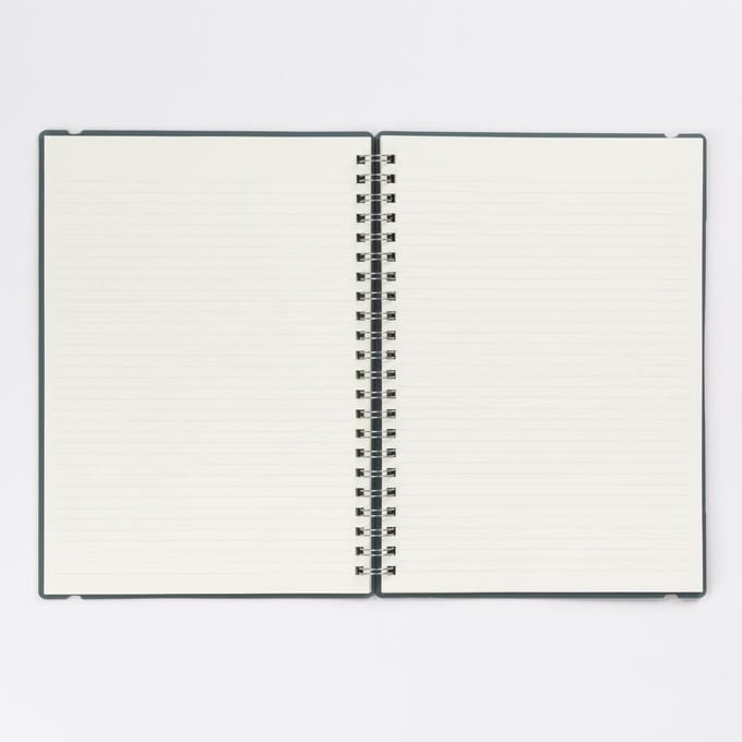 Vacavaliente - Studio Notitieboek A4 - Gerecycled Leer - Groen