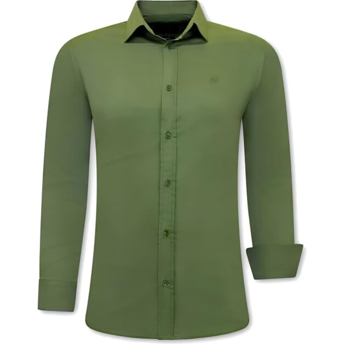 Exclusieve Blanco Overhemden Heren - Slim Fit - 3083 - Groen