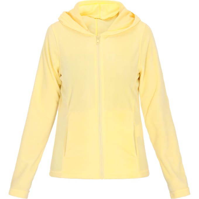 Faina Fleece jas Dames lichtgeel