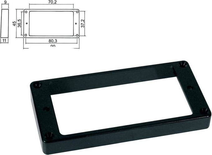 Boston HPF-04-TBK Pickup Ring voor Humbucker - Zwart Plastic