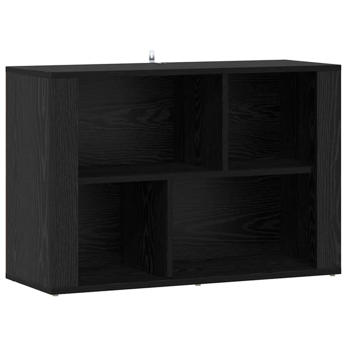 vidaXL Dressoir Zwart Eiken 80 x 30 x 53 cm Bewerkt hout