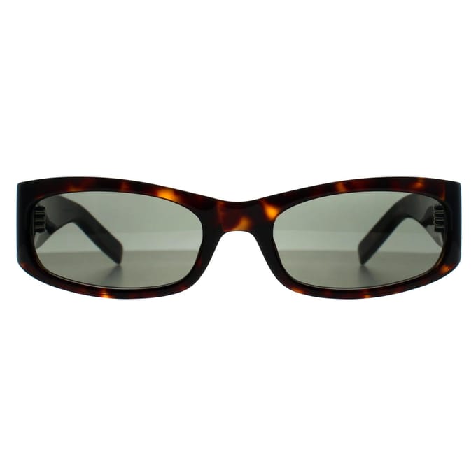 Saint Laurent Rechthoek Dames Donker Gespikkeld Havana Grijs SL M152