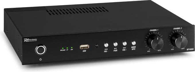 Power Dynamics WT460A wifi 4-kanaals stereo versterker - Bluetooth - 240W