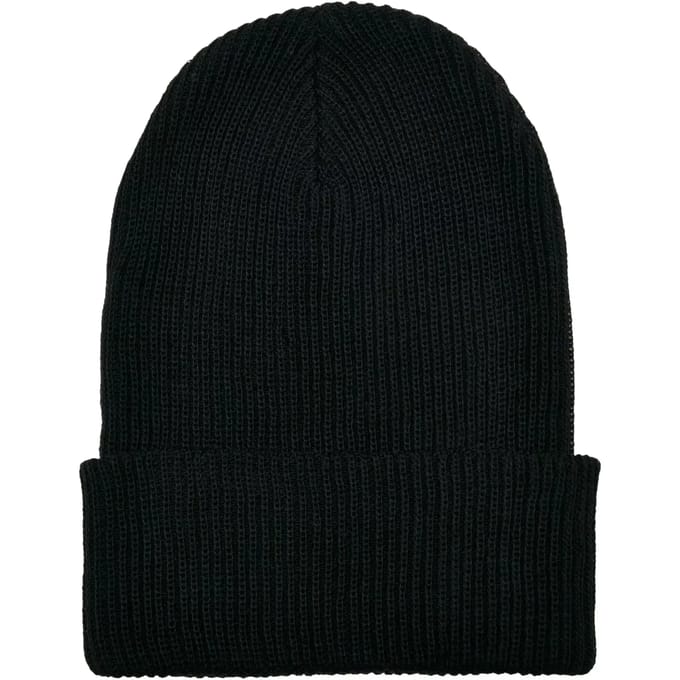 Urban Classics - Recycled Yarn Ribbed Knit Beanie Muts - Zwart