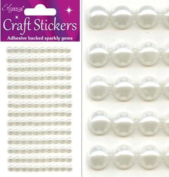 Oaktree - Stickers Pareltjes Ivoor (per vel) 6mm