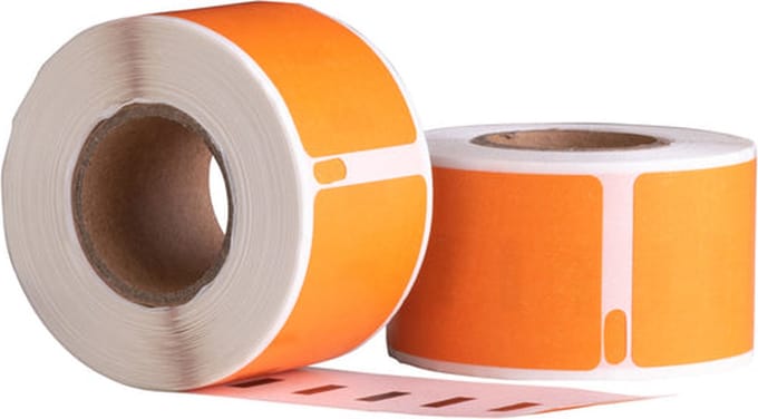 Dymo 99010 Oranje compatible labels - 89 mm x 28 mm - 130 etiketten - Permanent