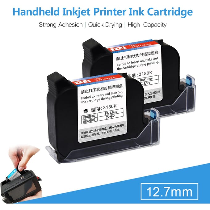 Vervangende inktpatroon Snel drogend 45ml 2pcs
