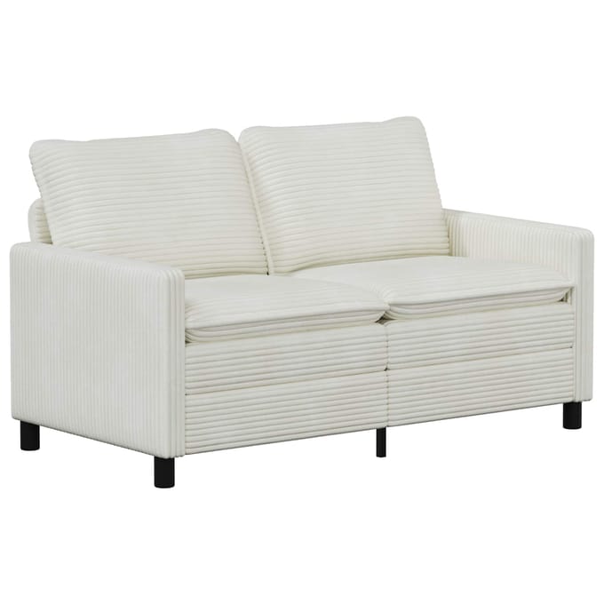 vidaXL - Bank - Crèmekleurig - 156 - x - 81 - x - 87,5 - cm - Polyester
