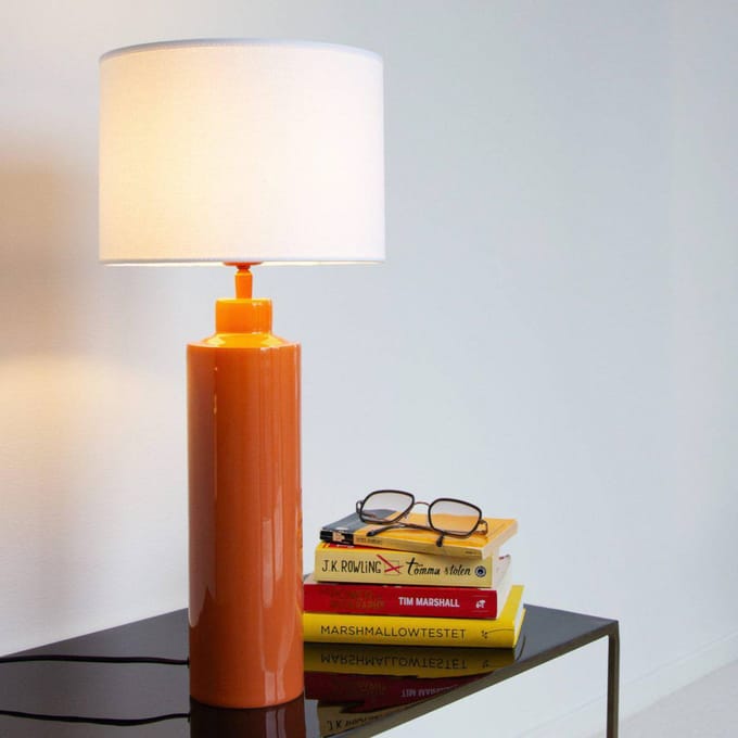 PR Home Tafellamp Solo, oranje/wit, hoogte 65 cm