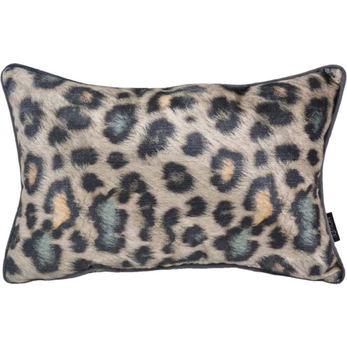 NOVÉE Sierkussen velvet colorful leopard | 30 x 50 cm | velvet/polyester