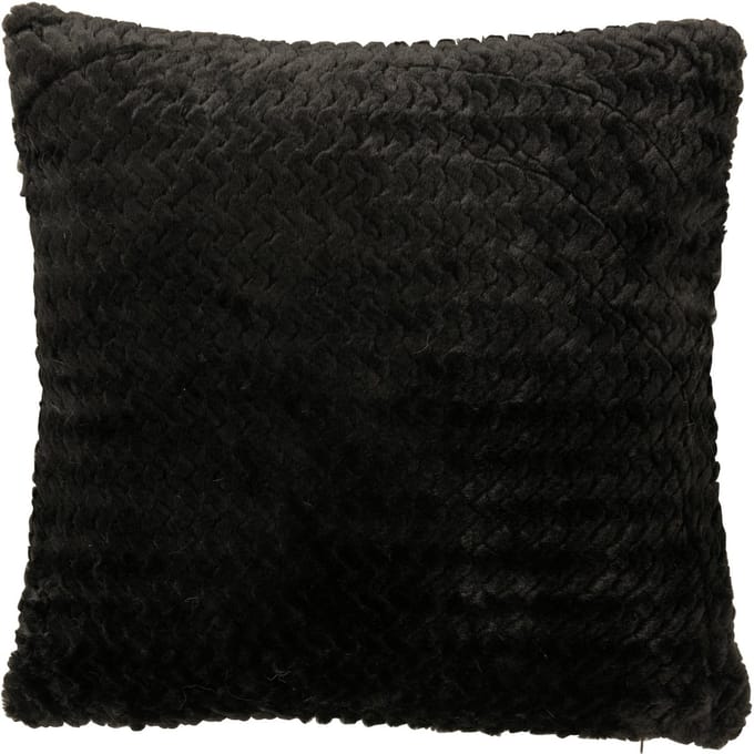 J-Line kussen - polyester - zwart