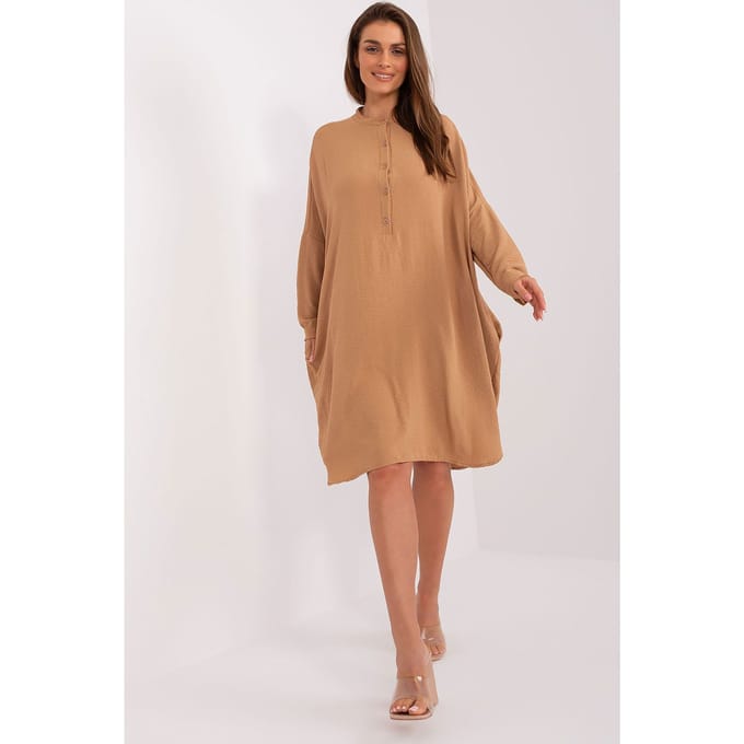 Urban Ease Dress - Brown / One Size