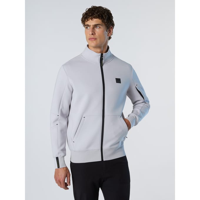 North Sails Sweatshirt Scuba-stof met volledige ritssluiting