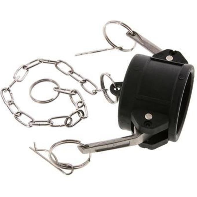 Camlock DN 40 (1 1/2'') Koppeling PolypropyleenEnd Cap Type DC MIL-C-27487