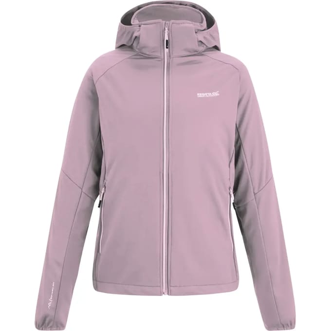 Bourda dames softshelljas met capuchon, windbestendig