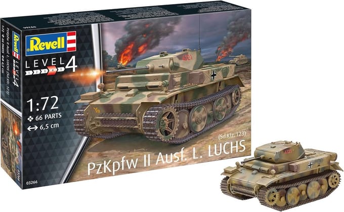 Modelbouwset Luchs Verkenningspanzer 1/72 - Gedetailleerd 6,5 cm
