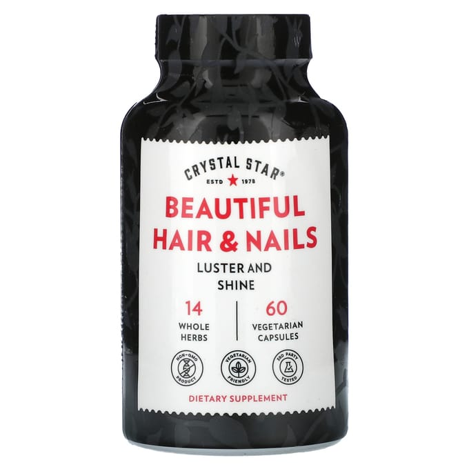 Crystal Star, Beaux Cheveux & Ongles, 60 Capsules Végétariennes