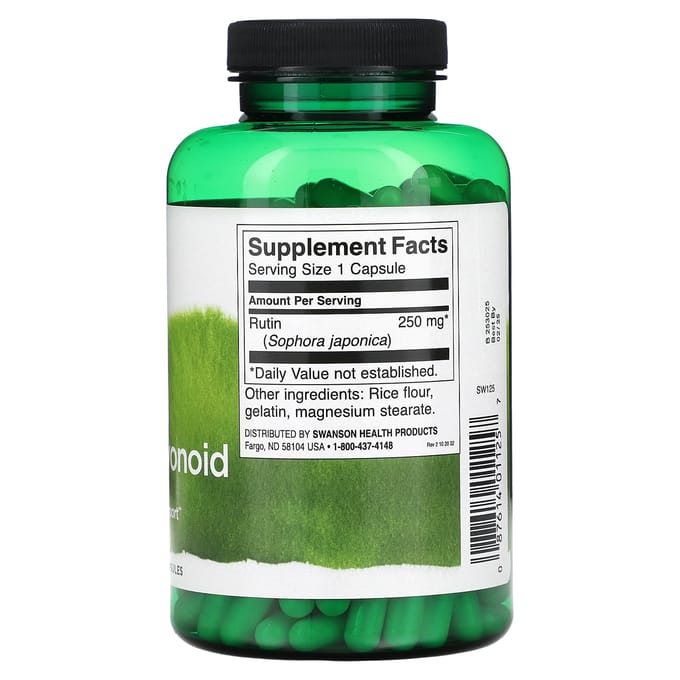 Rutine, Natuurlijke Bioflavonoïden, 250 mg, 250 Capsules