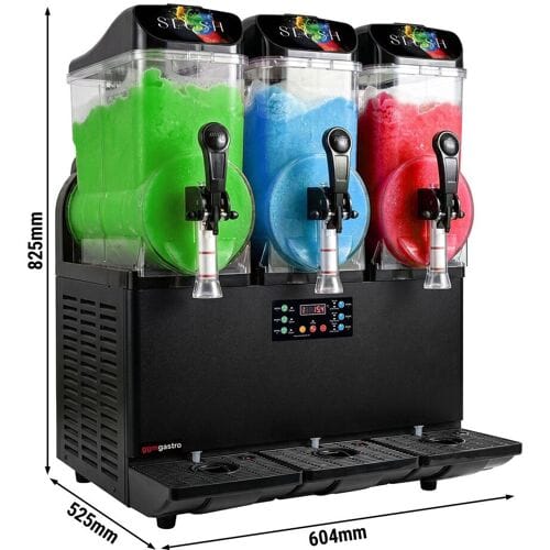 GGM Gastro Slushmachine - 3 x 12 liter - 1,1 kW - digitaal - zwart zwart