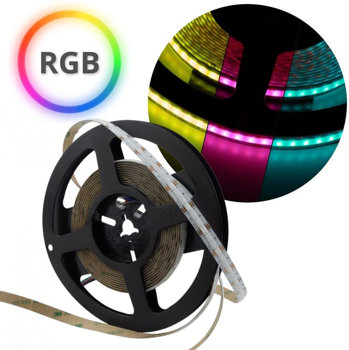 Strook LED COB 450 15W/m RGB 12V IP20/5m/P