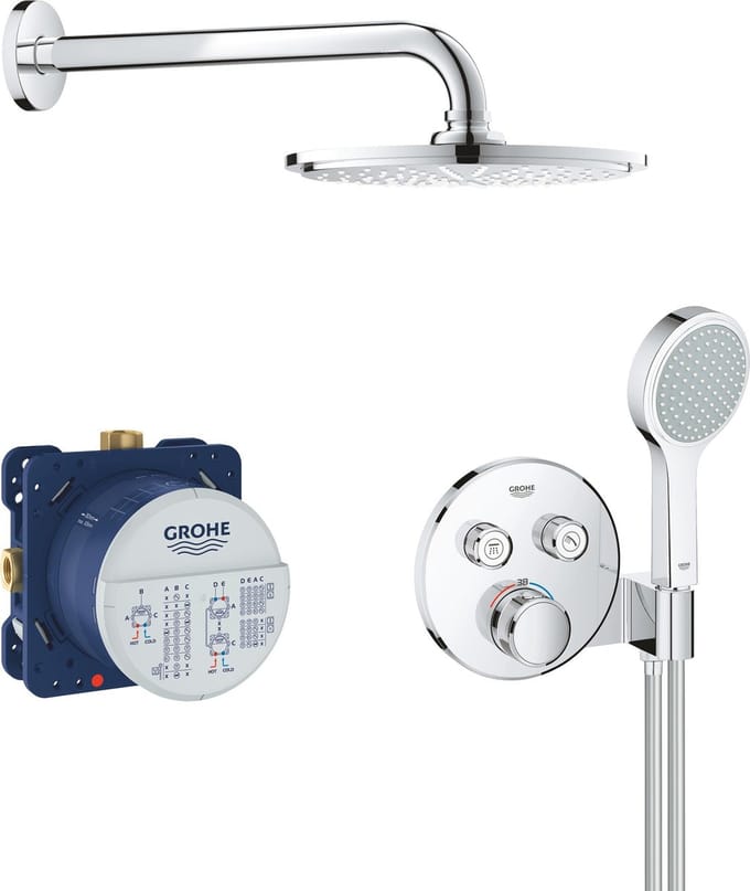 GROHE Grohtherm SmartControl Perfecte inbouw doucheset - Met thermostaatkraan - ø 21 c