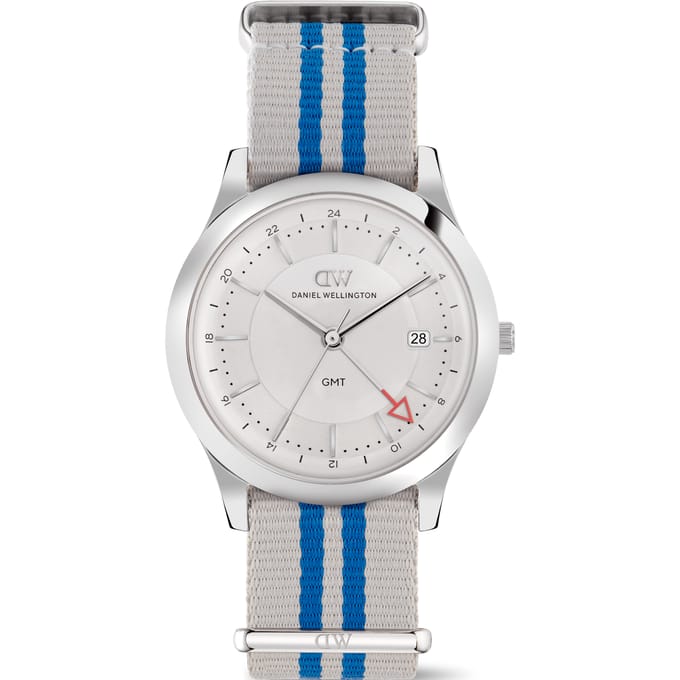 Daniel Wellington DW Watch Pathfinder GMT Rowden Frost-White Silver 39mm