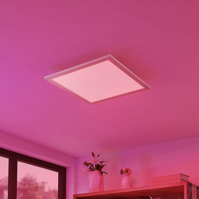 Lindby Smart LED plafondpaneel Kjetil 40 x 40 cm Tuya RGB CCT