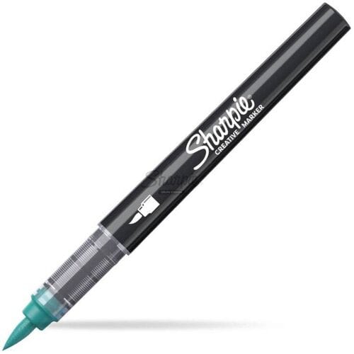 Sharpie Creative Marker Acrylverfmarkers | Brushtip | Verfmarkers op waterbasis | Inkt loopt niet door en geschikt voor de meeste oppervlakken | Smaragdgroen | 6 stuks