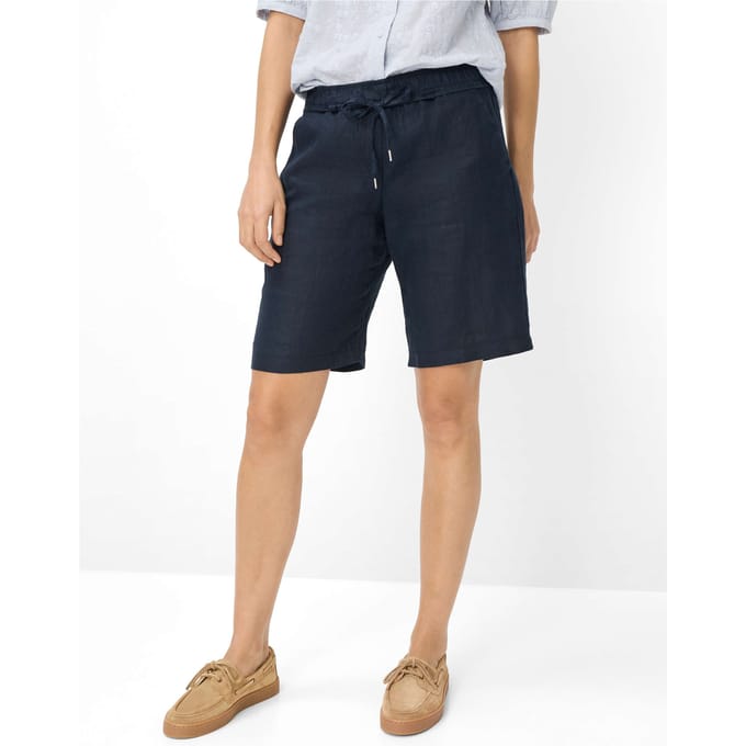 Brax Dames Bermuda  Style MEL B, donkerblauw, maat 40