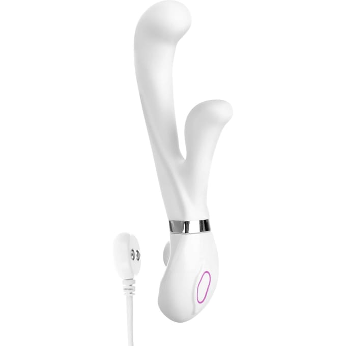 Oplaadbare design-rabbit van siliconen, 20,5 cm