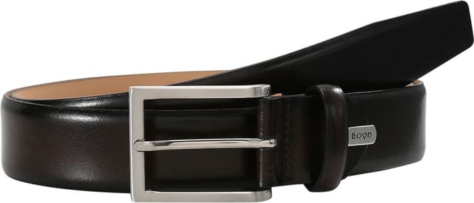 LLOYD Leren Riem Leather Belt W105 Dark Brown Bruine