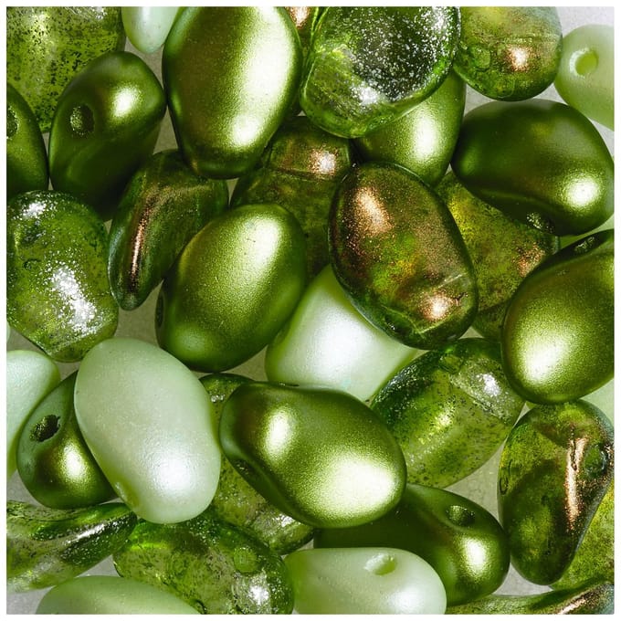 Glaskralen-Meng "Lili Petal Deluxes" - Groen