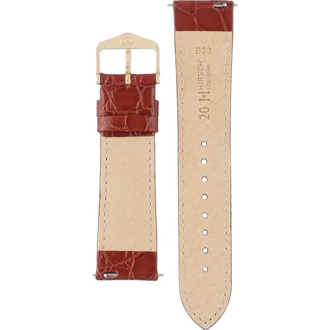 Hirsch 12302870-1-20 Crocograin Horlogeband