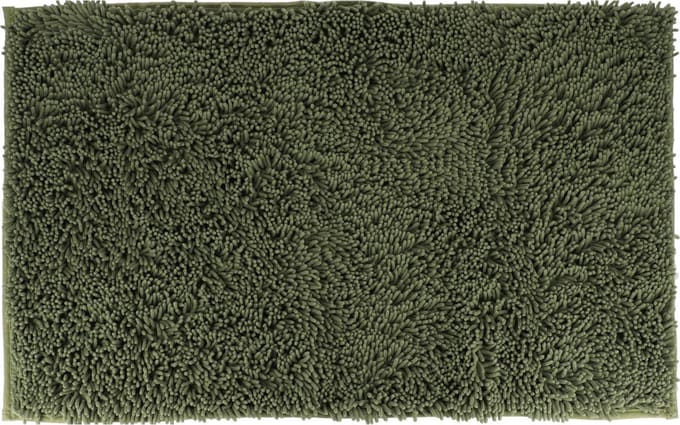 Tendance Badmat microfiber - hoogpolig - groen - 50x80 cm - absorberend - badkamer - antislip