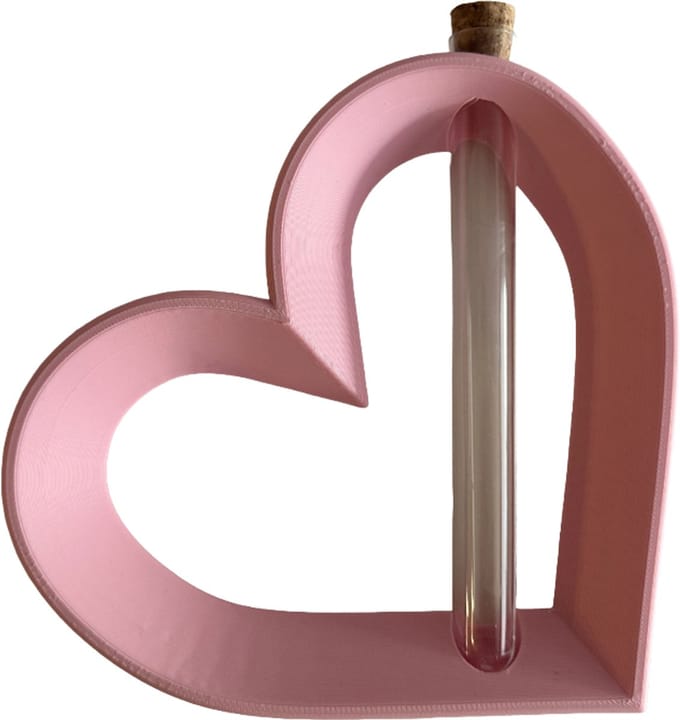Hart met buis Licht Roze links - Valentijn cadeau