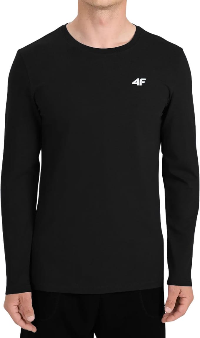 4F T-shirt Heren Longsleeve Zwart - Maat M