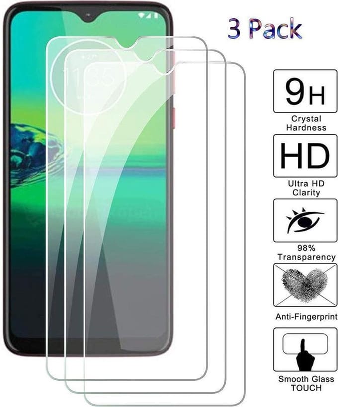 3 Stuks Screenprotector Tempered Glass Glazen Gehard Screen Protector 2.5D 9H (0.3mm) - Motorola Moto G8 Play