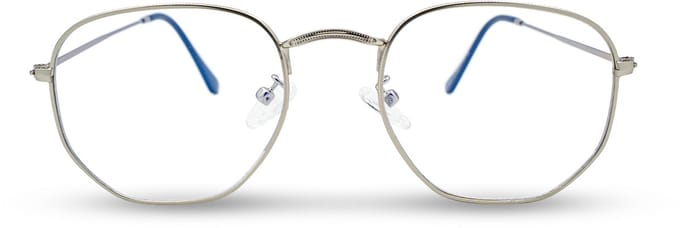 BL Hexagonal Silver - Blauw licht bril - Blue light glasses - Computer bril