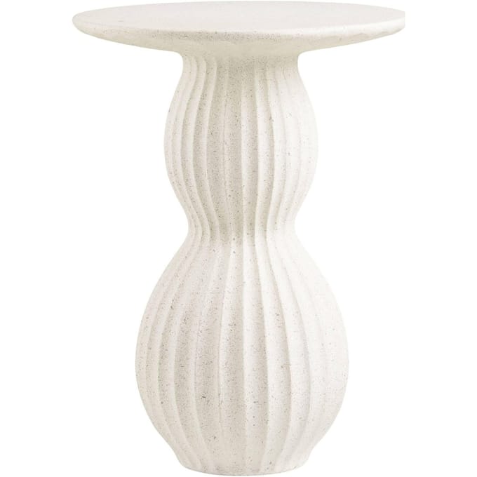 House Nordic Bijzettafel Newtown - Rond Wit - Ø40x55cm