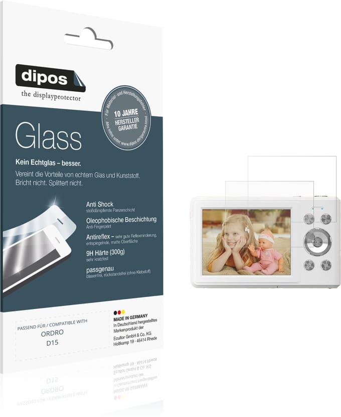 dipos – 2x Matte Pantserfolie geschikt voor ORDRO D15 | 9H Screenprotector