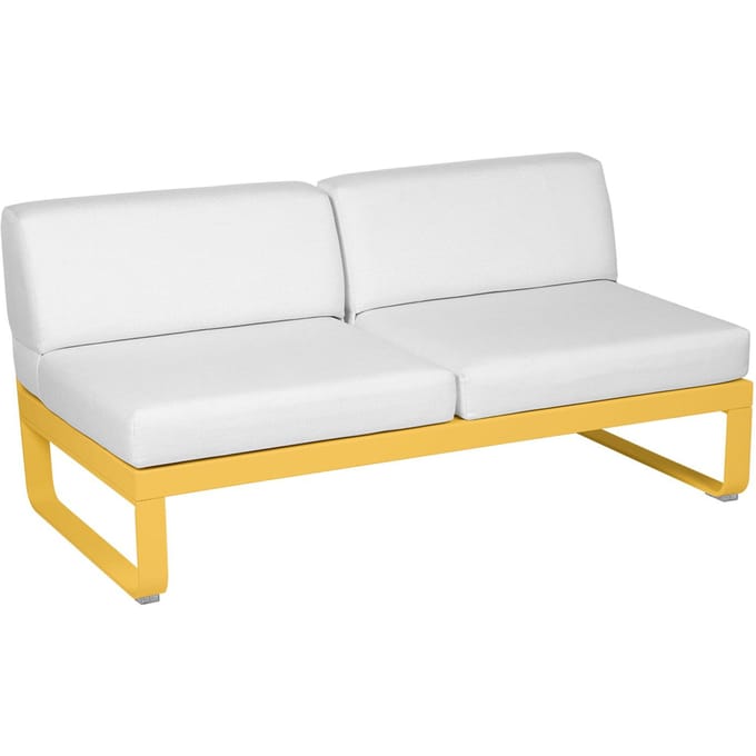 Fermob BELLEVIE 2-zits middenmodule - C6 Honing structuur - 81 witgrijs