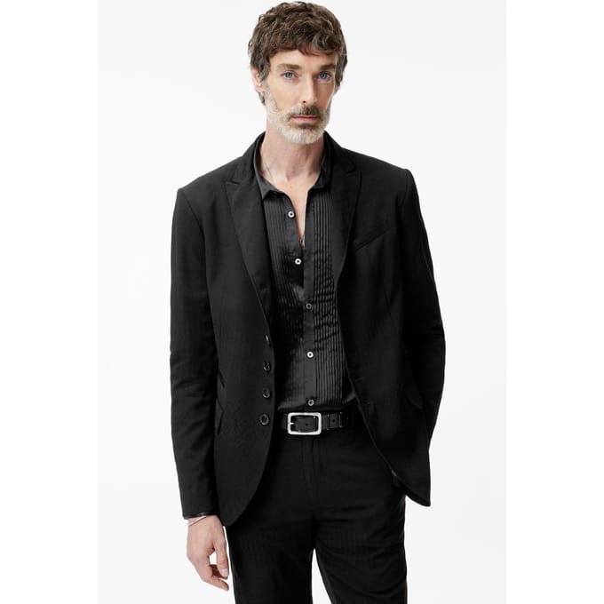 John Varvatos Gerry Jacket - Slim Fit Multi Peak Lapel Black Größe: 46 | Blazer Outlet | Herren | Schwarz