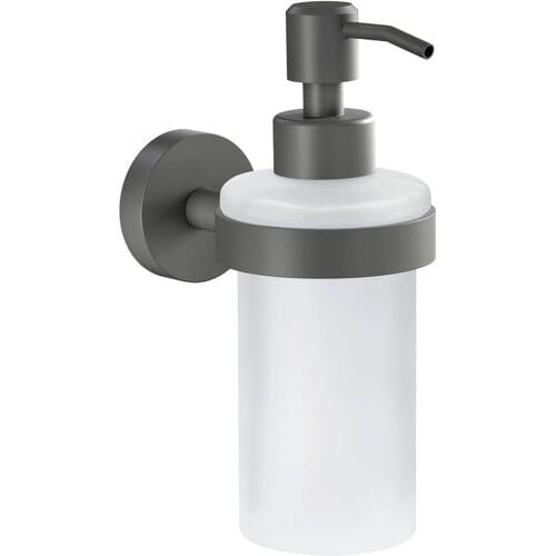 tesa MOON GREY 40584-00000-00 Zeepdispenser 200 ml Grijs (mat), Glas gesatineerd