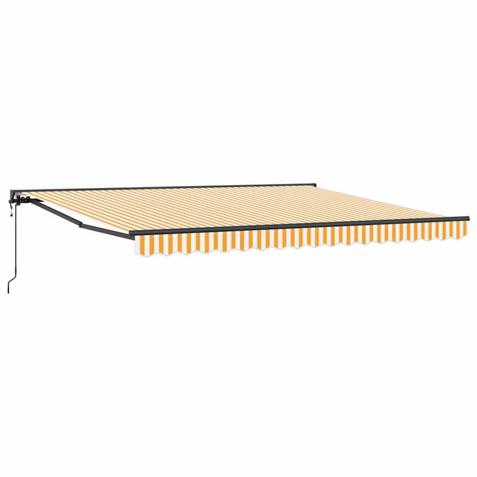 vidaXL Zijde Frame Geel en Wit 400 × 300 cm Polyester met PU-coating