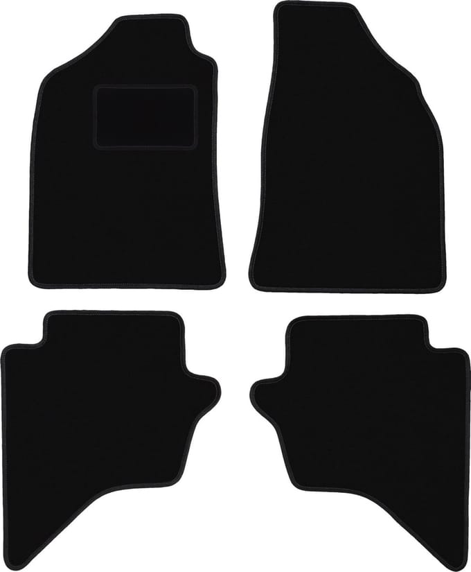 Zwarte veloursmatten voor: Ford Ranger MK2 pick-up (2007-2012)