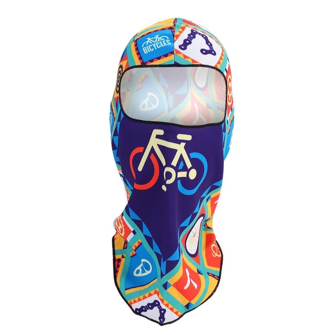 Fashionable Printing Mask Dust proof Windproof Full Face Cover for Cycling Riding(F) blue
