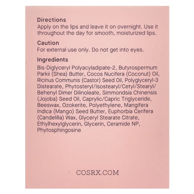 CosRx, Lip Sleep, Ceramide Lip Butter Sleeping Mask, 20 g (0.7 oz) gray